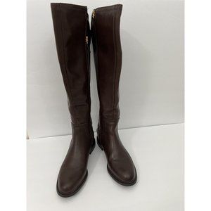 NWOT. FRANCO SARTO Henrietta Brown Leather Riding Boots, Women 7.5 M New Nords…